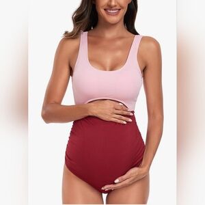 Maternity Cutout One Piece Swimwear